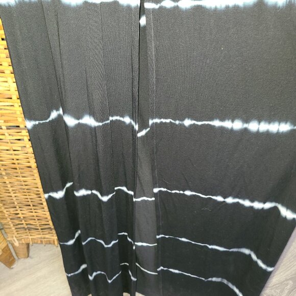 Young Fabulous & Broke Maxi Dress Women L Boho Chic Tie Dye Black & White Halter - Picture 4 of 10